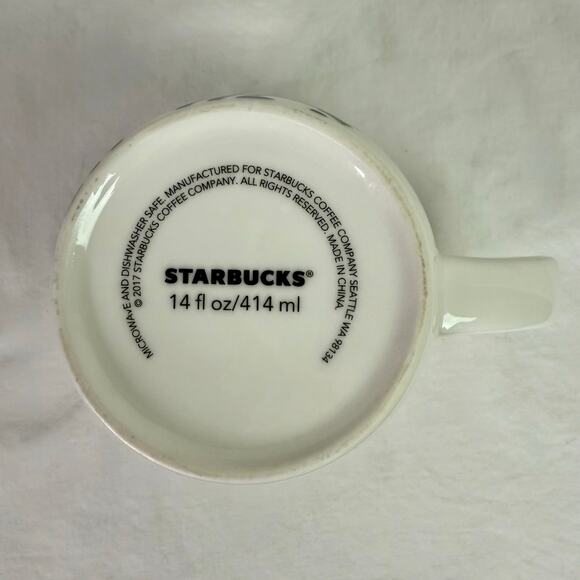 Starbucks 2017 14oz Green White Siren Logo Coffee Cup Ceramic Mug Mermaid Barrel - Picture 5 of 7